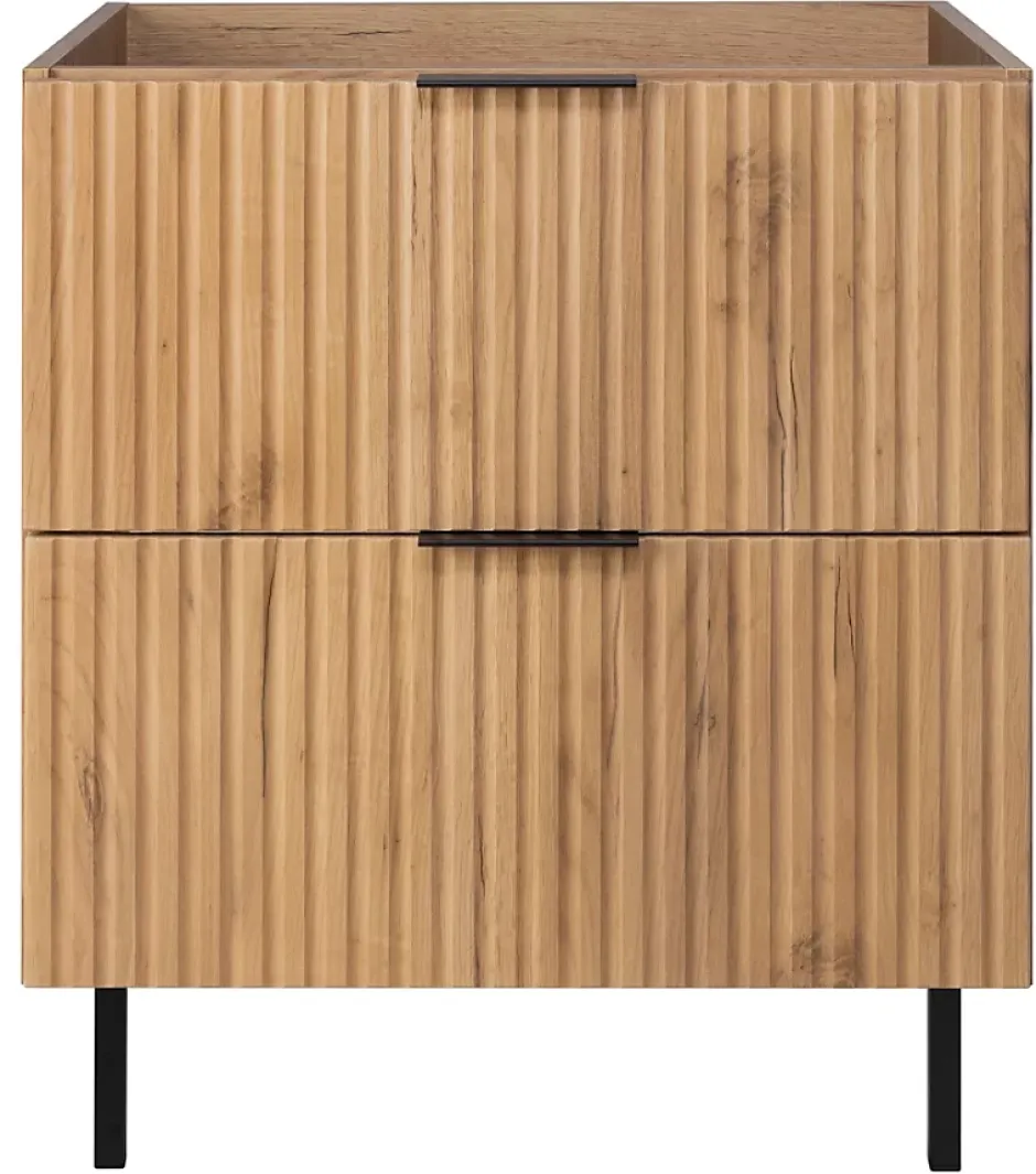 Furnidea Meuble sous vasque sur pieds FLOW chêne craft 60 cm