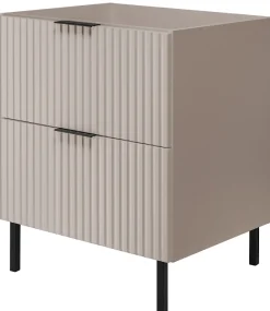 Furnidea Meuble sous vasque sur pieds FLOW cachemire 60 cm* Meuble Sous Lavabo