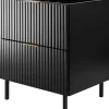 Furnidea Meuble sous vasque sur pieds FLOW noir 60 cm