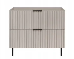 Furnidea Meuble sous vasque sur pieds FLOW cachemire 80 cm