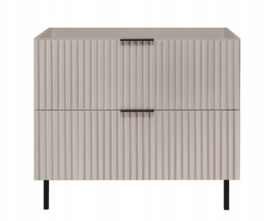 Furnidea Meuble sous vasque sur pieds FLOW cachemire 80 cm