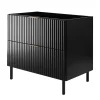 Furnidea Meuble sous vasque sur pieds FLOW noir 80 cm