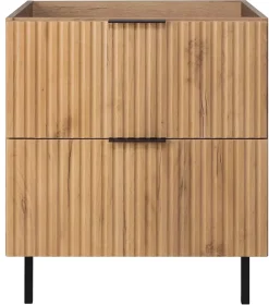 Furnidea Meuble sous vasque sur pieds FLOW chêne craft 80 cm