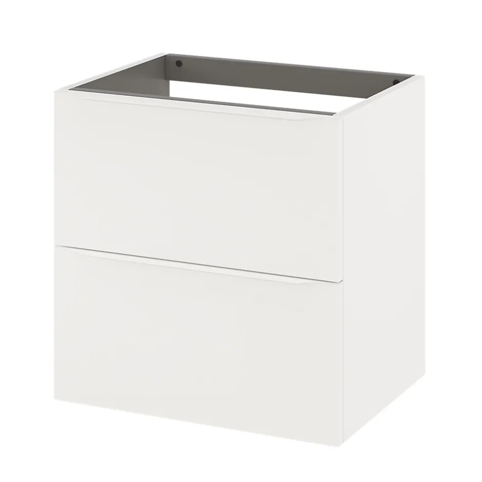 GoodHome Meuble sous vasque suspendu blanc mat l.60 x H.60 x P.45 cm, Imandra