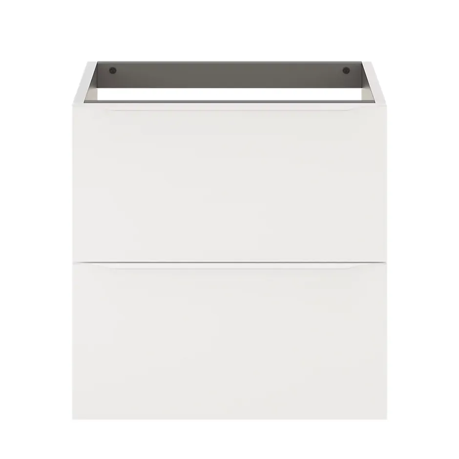 GoodHome Meuble sous vasque suspendu blanc mat l.60 x H.60 x P.45 cm, Imandra