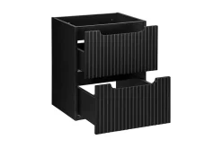 Furnidea Meuble sous vasque suspendu 2 tiroirs NOVA NOIR 50 CM* Meuble Sous-Vasque