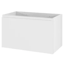 GoodHome Meuble sous vasque suspendu blanc mat 2 tiroirs l.80 x H.48 x P.45 cm Levanna* Meuble Sous-Vasque
