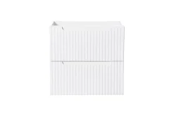Furnidea Meuble sous vasque suspendu 2 tiroirs NOVA BLANC 60 CM