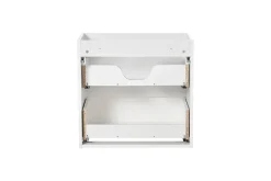 Furnidea Meuble sous vasque suspendu 2 tiroirs NOVA BLANC 60 CM