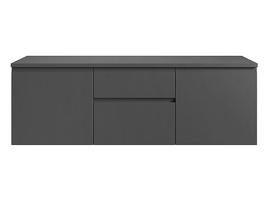 Vente-unique Meuble sous vasque suspendu - Gris - 150 cm - JIMENA II* Meuble Sous-Vasque