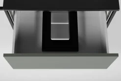 Furnidea Meuble sous vasque suspendu LOV avec porte-serviettes vert et noir 60 cm