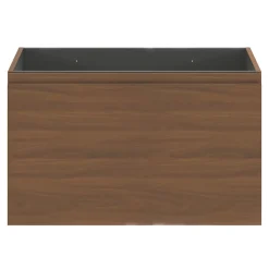 GoodHome Meuble sous vasque suspendu effet noyer 2 tiroirs l.80 x H.48 x P.45 cm Levanna