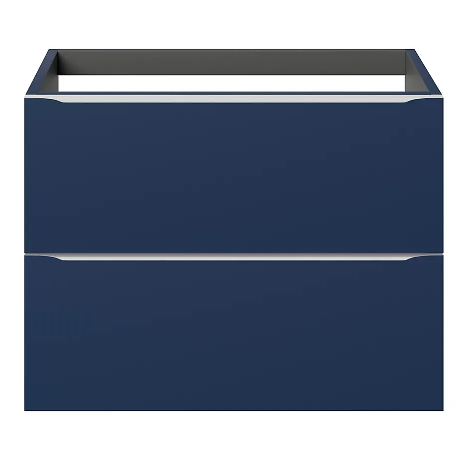 GoodHome Meuble sous vasque suspendu bleu nuit mat l.80 x H.60 x P.45 cm, Imandra