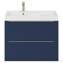 GoodHome Meuble sous vasque suspendu bleu nuit mat l.80 x H.60 x P.45 cm, Imandra