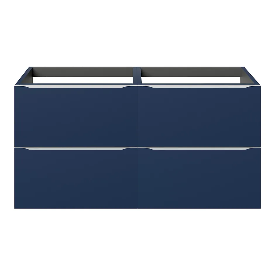 GoodHome Meuble sous vasque suspendu bleu nuit mat l.120 x H.60 x P.45 cm, Imandra