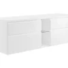 Vente-unique Meuble sous vasque suspendu - Blanc - 150 cm - MAGDALENA II