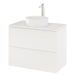 GoodHome Meuble sous vasque suspendu blanc mat l.80 x H.60 x P.45 cm, Imandra
