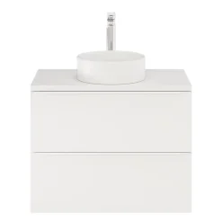 GoodHome Meuble sous vasque suspendu blanc mat l.80 x H.60 x P.45 cm, Imandra