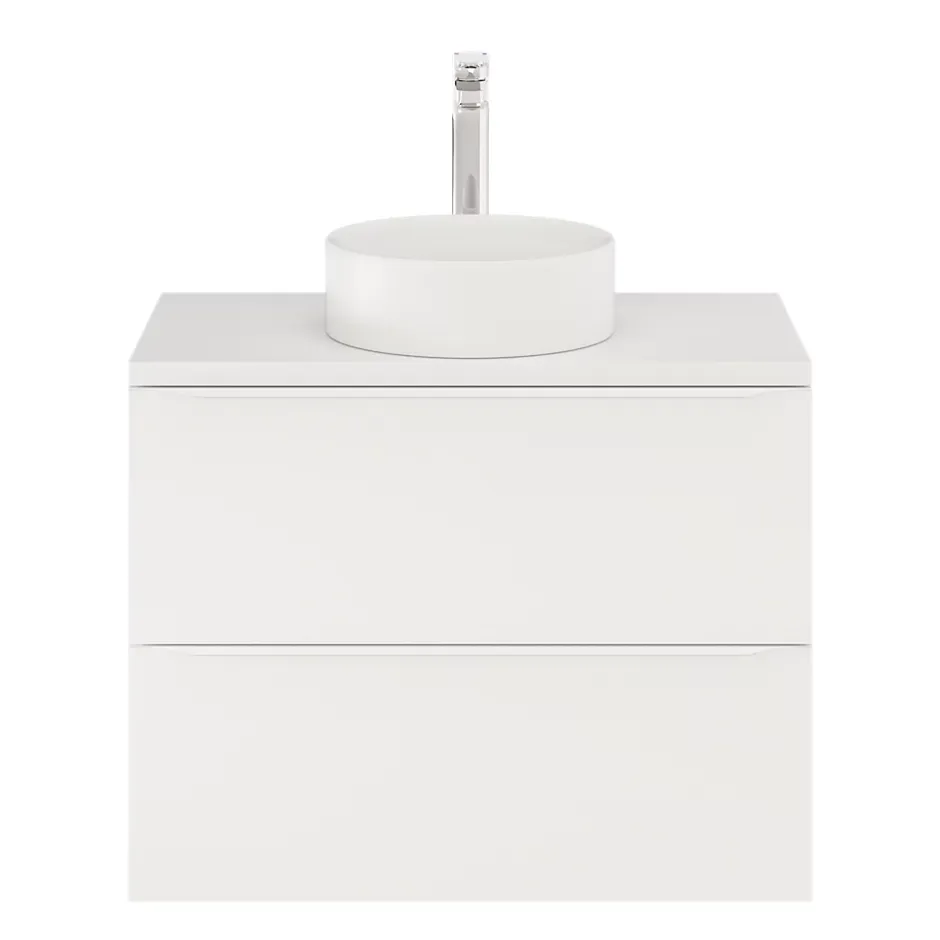 GoodHome Meuble sous vasque suspendu blanc mat l.80 x H.60 x P.45 cm, Imandra