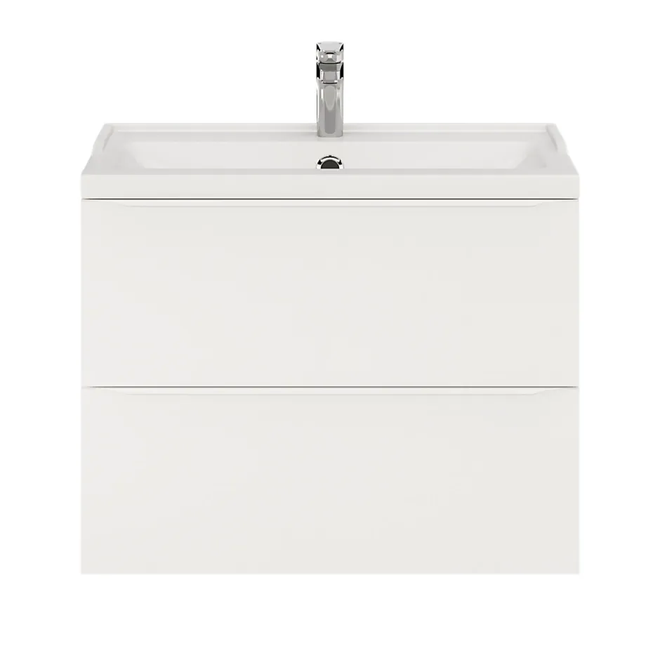 GoodHome Meuble sous vasque suspendu blanc mat l.80 x H.60 x P.45 cm, Imandra