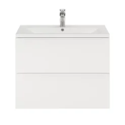 GoodHome Meuble sous vasque suspendu blanc mat l.80 x H.60 x P.45 cm, Imandra