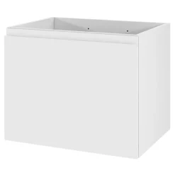 GoodHome Meuble sous vasque suspendu blanc mat 2 tiroirs l.60 x H.48 x P.45 cm Levanna* Meuble Sous-Vasque