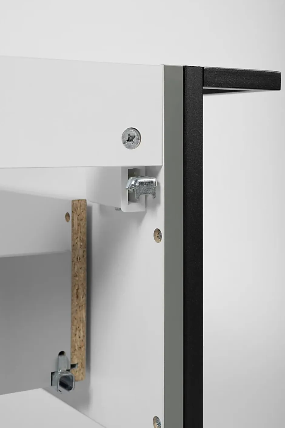 Furnidea Meuble sous vasque suspendu LOV avec porte-serviettes vert et noir 80 cm* Meuble Sous Lavabo