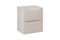 Furnidea Meuble sous vasque suspendu 2 tiroirs NOVA CACHEMIRE 50 CM