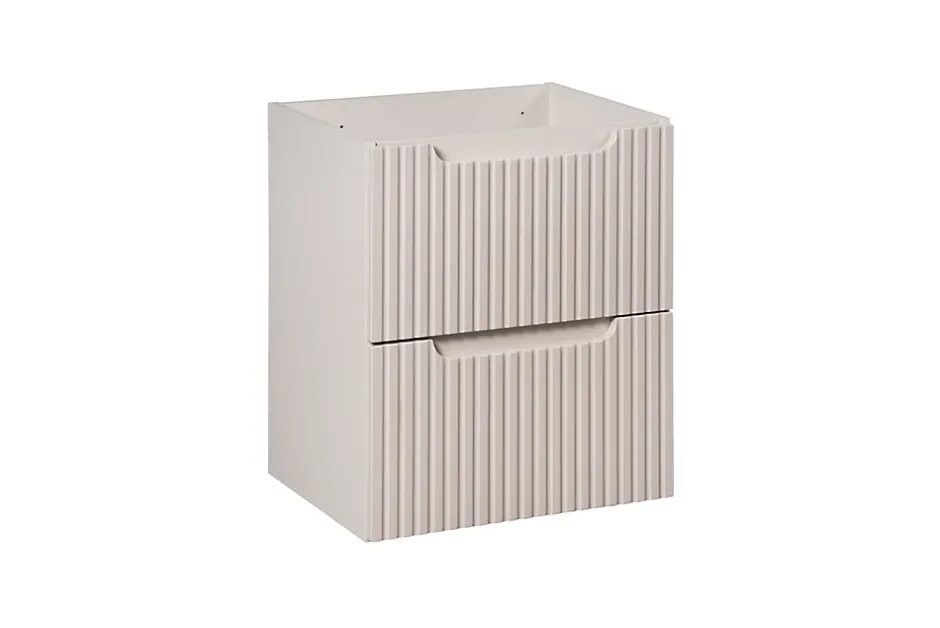 Furnidea Meuble sous vasque suspendu 2 tiroirs NOVA CACHEMIRE 50 CM
