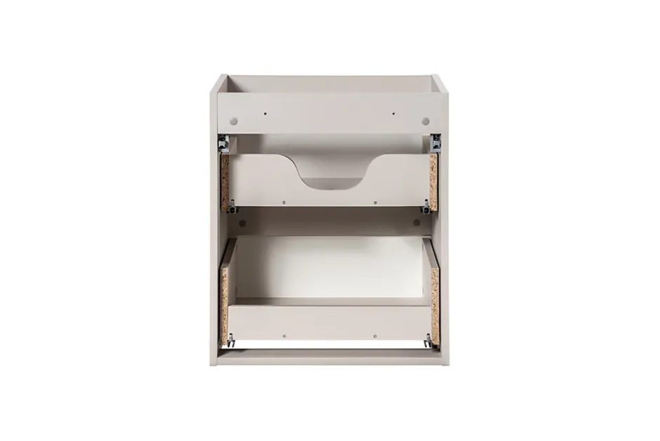 Furnidea Meuble sous vasque suspendu 2 tiroirs NOVA CACHEMIRE 50 CM