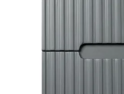 Vente-unique Meuble sous vasque suspendu strié gris - 120 cm - PAVANI