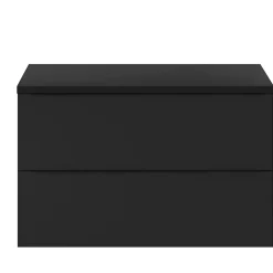 GoodHome Meuble sous vasque suspendu noir mat l.100 x H.60 x P.45 cm, Imandra
