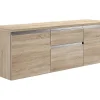 Vente-unique Meuble sous vasque suspendu - Naturel clair - 150 cm - JIMENA II* Meuble Sous-Vasque