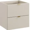 Furnidea Meuble sous vasque suspendu DALIA cachemire 50 cm* Meuble Sous Lavabo