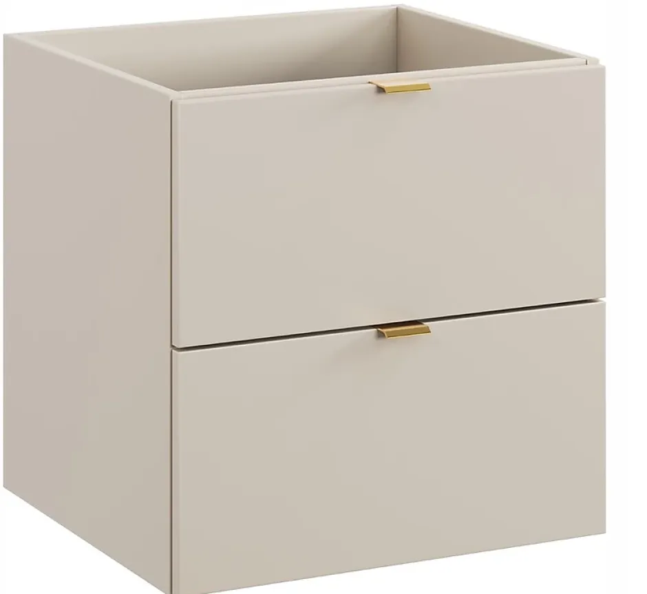 Furnidea Meuble sous vasque suspendu DALIA cachemire 50 cm* Meuble Sous Lavabo