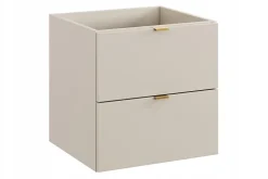 Furnidea Meuble sous vasque suspendu DALIA cachemire 50 cm* Meuble Sous Lavabo