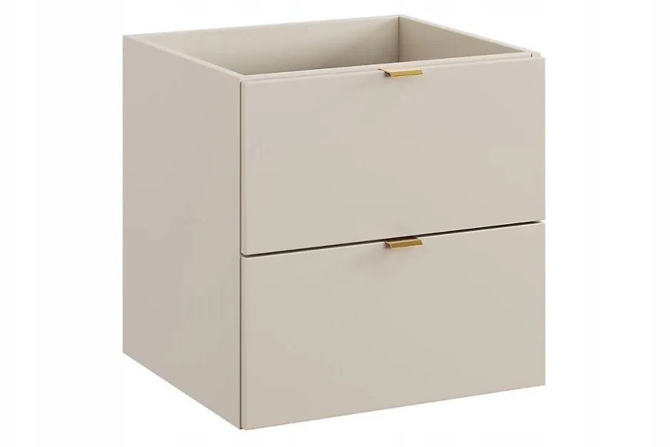 Furnidea Meuble sous vasque suspendu DALIA cachemire 50 cm* Meuble Sous Lavabo