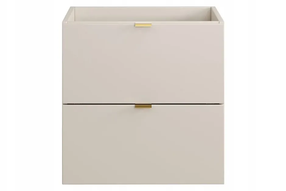 Furnidea Meuble sous vasque suspendu DALIA cachemire 50 cm* Meuble Sous Lavabo