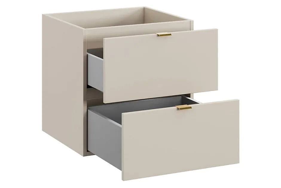 Furnidea Meuble sous vasque suspendu DALIA cachemire 50 cm* Meuble Sous Lavabo