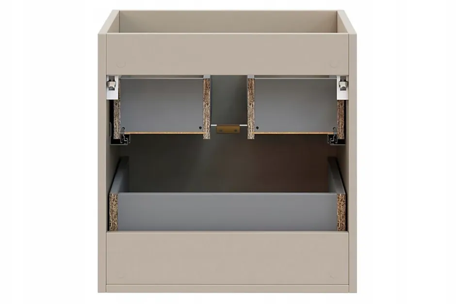 Furnidea Meuble sous vasque suspendu DALIA cachemire 50 cm* Meuble Sous Lavabo