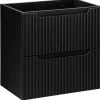 Furnidea Meuble sous vasque suspendu 2 tiroirs NOVA NOIR 60 CM