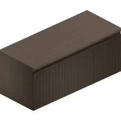 Ipiemme SRL Meuble sous vasque suspendu placage noyer strié l.120 cm Pura* Meuble Buanderie