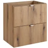 Furnidea Meuble sous vasque suspendu 2 tiroirs NOVA OAK 50 CM