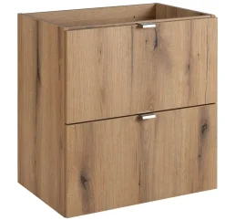 Furnidea Meuble sous vasque suspendu 2 tiroirs NOVA OAK 50 CM