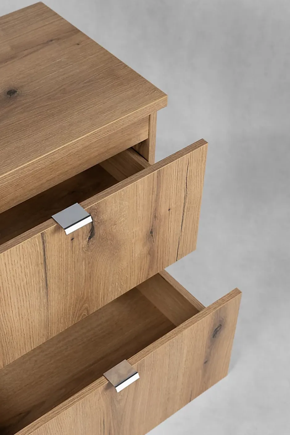 Furnidea Meuble sous vasque suspendu 2 tiroirs NOVA OAK 50 CM