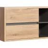 Vente-unique Meuble sous vasque suspendu coloris naturel - 100 cm - PURNAL* Meuble Sous-Vasque