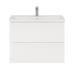 GoodHome Meuble sous vasque suspendu faible profondeur blanc mat l.80 x H.60 x P.36 cm, Imandra