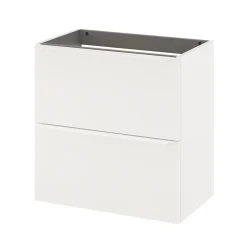 GoodHome Meuble sous vasque suspendu faible profondeur blanc mat l.60 x H.60 x P.36 cm, Imandra