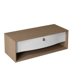 Decotec Meuble sous vasque suspendu blanc mat 1 tiroir l.120 x H.40 x P.50 cm, Havana* Meuble Buanderie