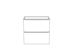 GoodHome Meuble sous vasque suspendu gris brillant l.60 x H.60 x P.45 cm, Imandra* Meuble Buanderie|Meuble Sous-Vasque